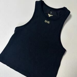 Darc Sport She Ribbed Crop Tank Top